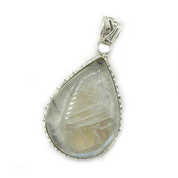 moonstone large sterling silver gemstone pendant
