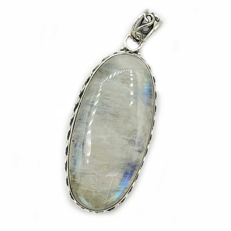 moonstone large sterling silver gemstone pendant