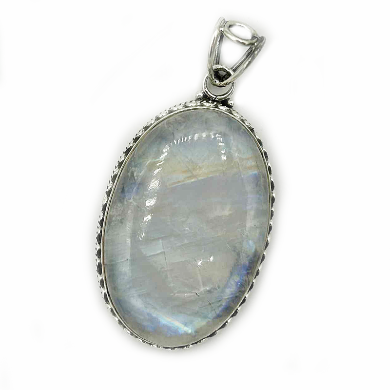 moonstone large sterling silver gemstone pendant