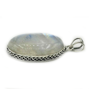 moonstone large sterling silver gemstone pendant