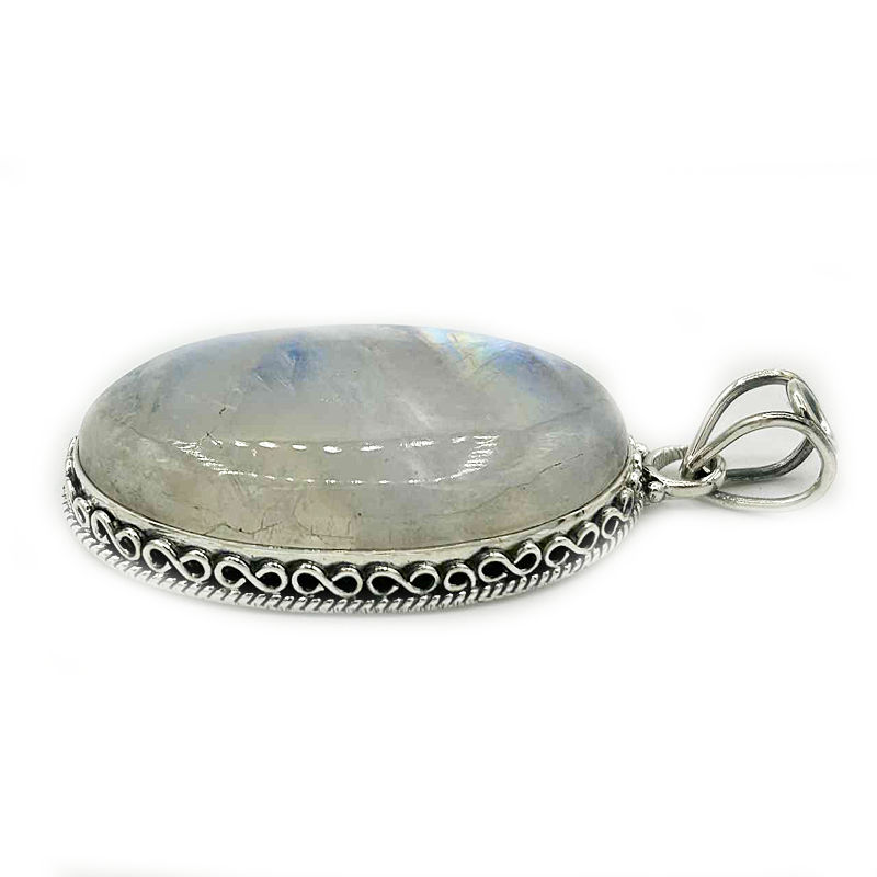 moonstone large sterling silver gemstone pendant