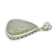 moonstone teardrop gemstone silver pendant