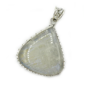 moonstone teardrop gemstone silver pendant