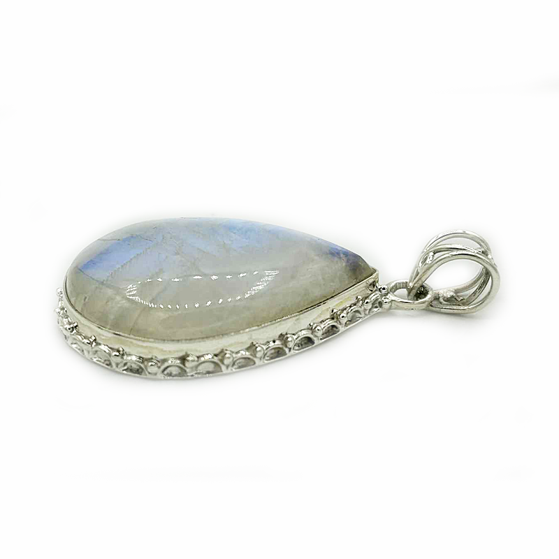 moonstone large sterling silver gemstone pendant