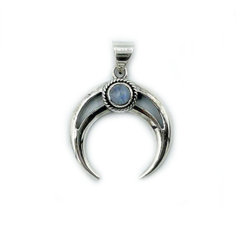 moon moonstone sterling silver gemstone pendant