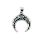 moon moonstone sterling silver gemstone pendant