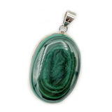 Malachite Gemstone Silver Pendant