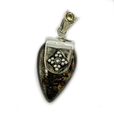 Bronzite Citrine Gemstone Pendant