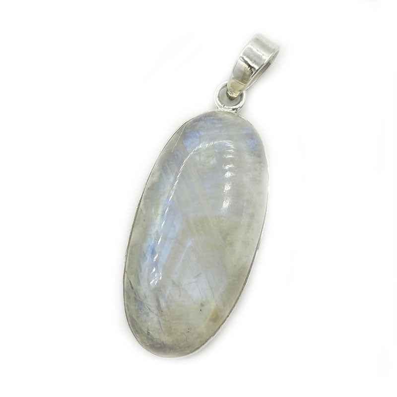 Moonstone Oval Silver Gemstone Pendant