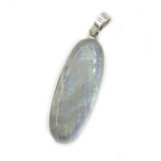 oval moonstone silver gemstone pendant