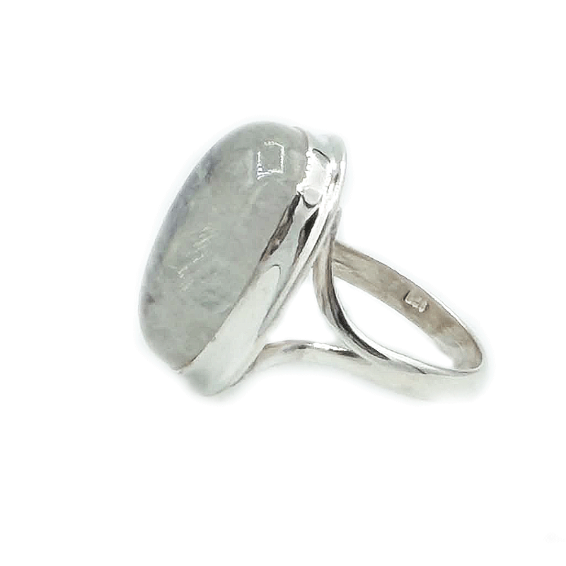 moonstone oval sterling silver gemstone ring