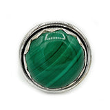 Malachite Boho Style Silver Ring