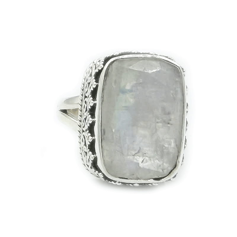 moonstone sterling silver gemstone ring