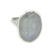 oval moonstone sterling silver gemstone ring