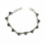 Mystic Topaz Heart Gemstone Bracelet