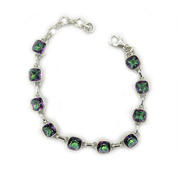 mystic topaz sterling silver gemstone bracelet