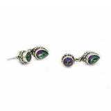 Mystic Topaz Double Drop Earrings