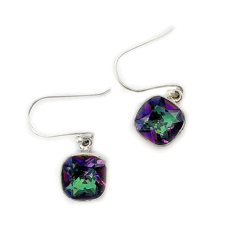 mystic topas sterling silver gemstone earrings