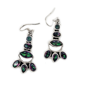 mystic topaz sterling silver gemstone earrings