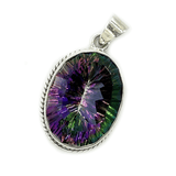 Henna Mystic Topaz Oval Pendant