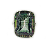 Mystic Topaz Rectangle Gemstone Ring