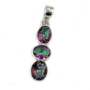 mystic topaz silver pendant