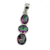 Mystic Topaz Triple Stone Pendant