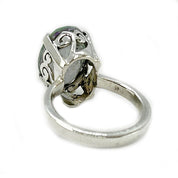 mystic topaz silver gemstone ring