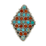 Turquoise Coral Bohemian Style Ring