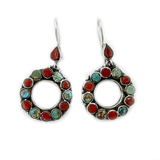 Turquoise Coral Eastern Style Earrings