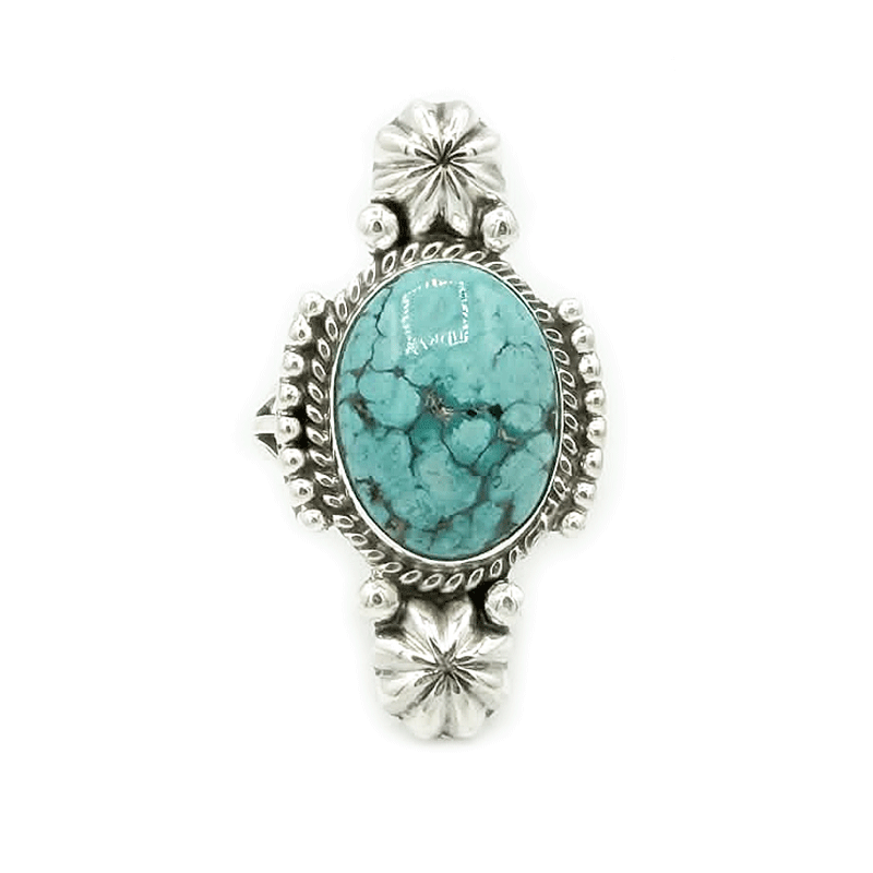 navajo turquoise sterling silver gemstone ring
