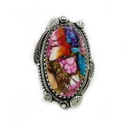 oyster turquoise sterling silver gemtone ring