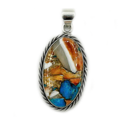 Ornate Oyster Turquoise Gemstone Pendant