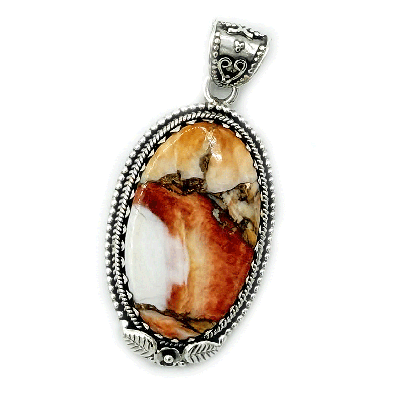 oyster turquoise sterling silver pendant