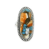 Oyster Turquoise Boho Unique Ring
