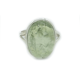 Prehnite Oval Gemstsone Ring