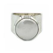 pearl sterling silver gemstone ring