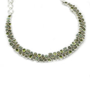 opal peridot silver gemstone necklace