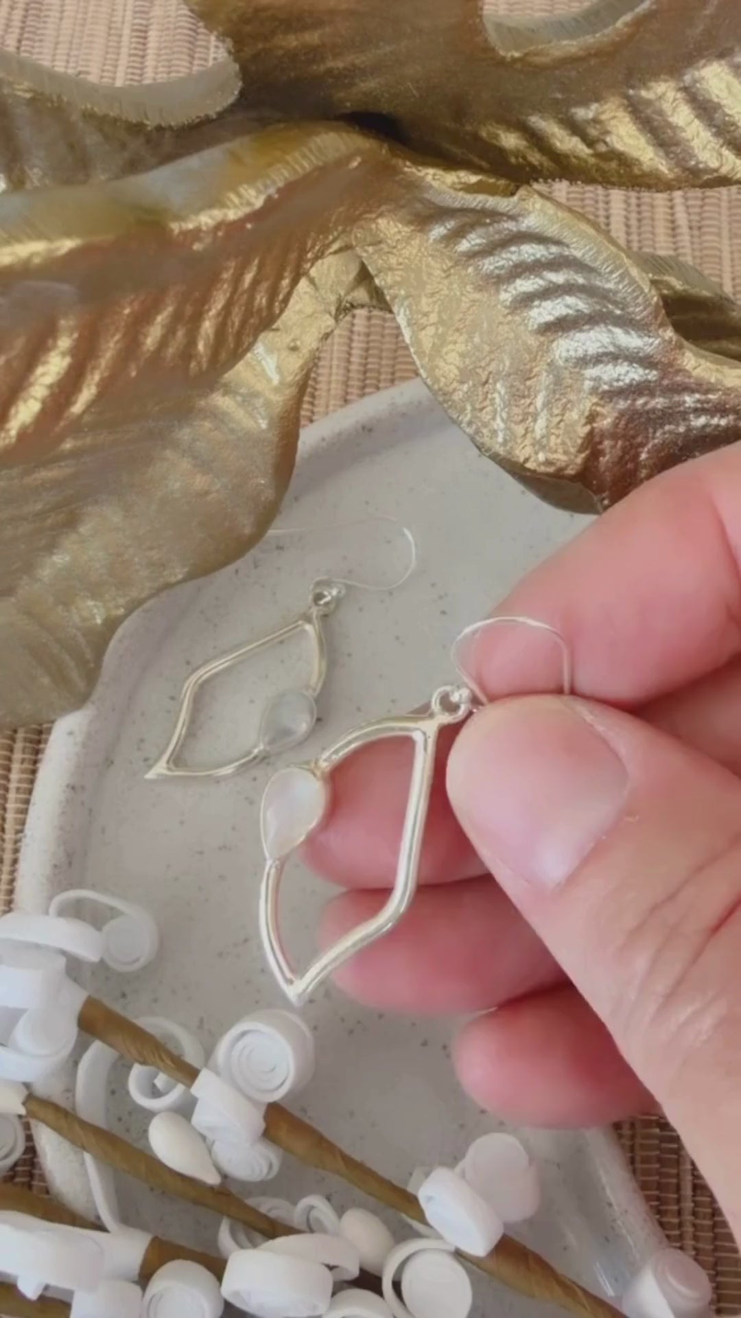 moonstone sterling silver gemstone earrings