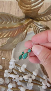 turquoise sterling silver gemstone earrings