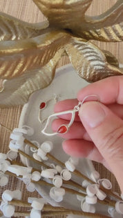 carnelian sterling silver gemstone earrings