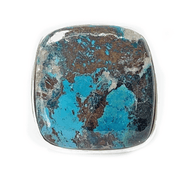 large square shattuckite gemstone silver ring