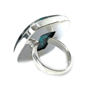large square shattuckite gemstone silver ring