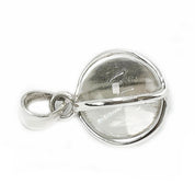 clear quartz crystal ball silver pendant