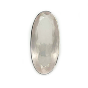rose quartz large sterling silver gemstone ring