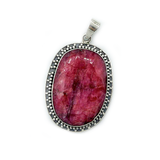 Bohemian Ruby Oval Gemstone Pendant