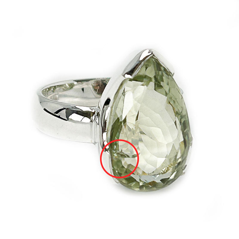 Tiff Green Amethyst Teardrop Ring