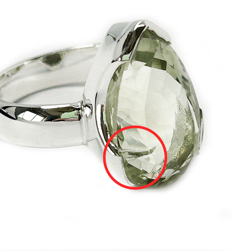 Tiff Green Amethyst Teardrop Ring