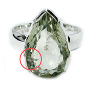 Tiff Green Amethyst Teardrop Ring