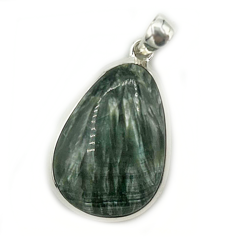 seraphinite sterling silver gemstone pendant